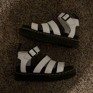 * Like New * Dr. Martens White Sandals * Blair Hydro Leather Strap Sandals